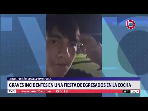 La Cocha: disturbios en una fiesta de egresados dejaron cuatro efectivos heridos