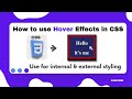 Css Hover Effect Elements HowtousehovereffectandTransitionin CSS