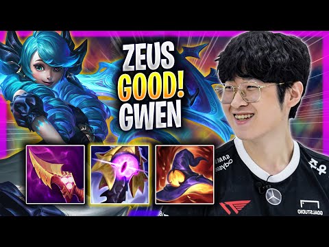 ZEUS IS SO GOOD WITH GWEN! - T1 Zeus Plays Gwen TOP vs Garen! | Season 2023