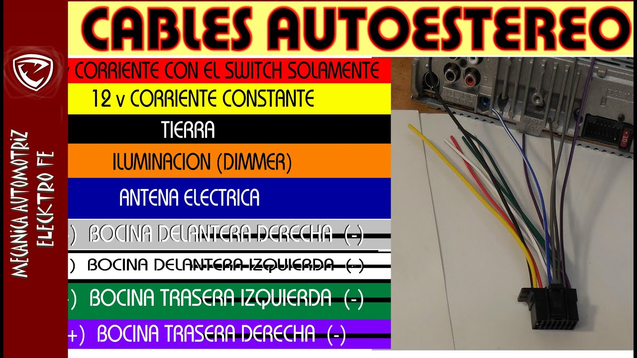 Watch COLORES DE CABLES DEL AUTOESTEREO significado y tips Now COLORES DE CABLES DEL AUTOESTEREO significado y tips