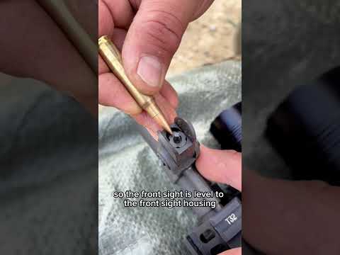 How To Adjust AR15 Front Sight M4 M16 C7 #army #military #milsim