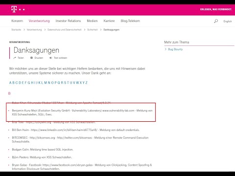 Telekom Magenta Musik 360 Bug Bounty 2019 - Multiple Cross Site Scripting Web Vulnerabilities