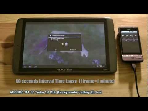 ARCHOS 101 G9 Turbo 1.5 GHZ battery life test: 6h37mins
