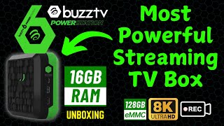 16GB RAM 8K TV Box ⚡ BuzzTV P6 PowerStation ⚡ UNBOXING REVIEW