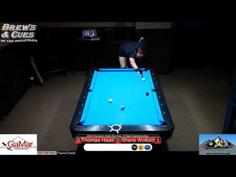 2020 Maryland State Bar Box 10 Ball - Shane Wolford vs. Thomas Haas