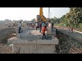 PSC slab and retainer launching at railway bridge