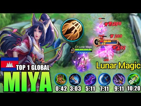Miya Best Build!! Fully Damage! | Top Global Miya by Lunar Magic ~ MLBB