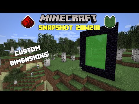 Custom Dimensions! Dungeons, Redstone changes, - Minecraft Nether Snapshot 20w21a