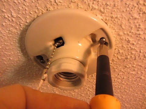 CHANGING A PULL CHAIN LIGHT FIXTURE