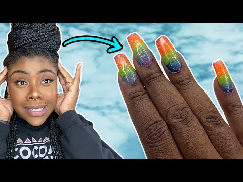 私はチュートリアルなしで私自身のアクリルネイルをしました (I Did My Own Acrylic Nails Without A Tutorial)