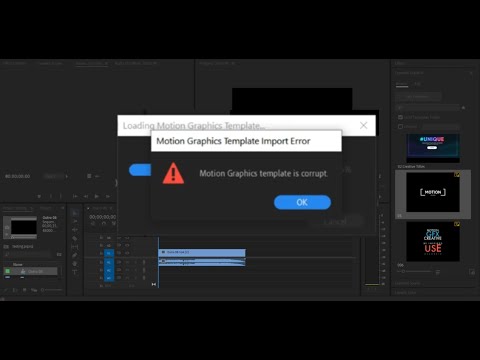 Mogrt is Corrupt - Motion Graphics Corrupt Error in Adobe Premiere Pro | RTechyTalk