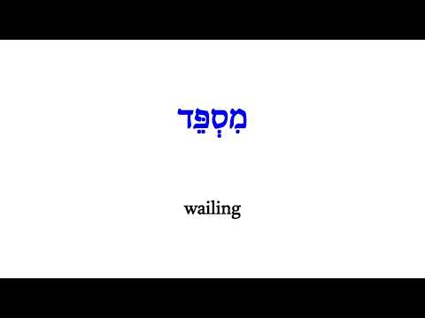 H4553 מִסְפֵּד