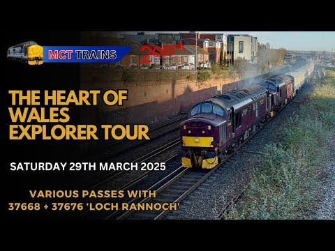 The Heart of Wales Explorer Tour - with Class 37668 + 37676 - 29/03/2025 -