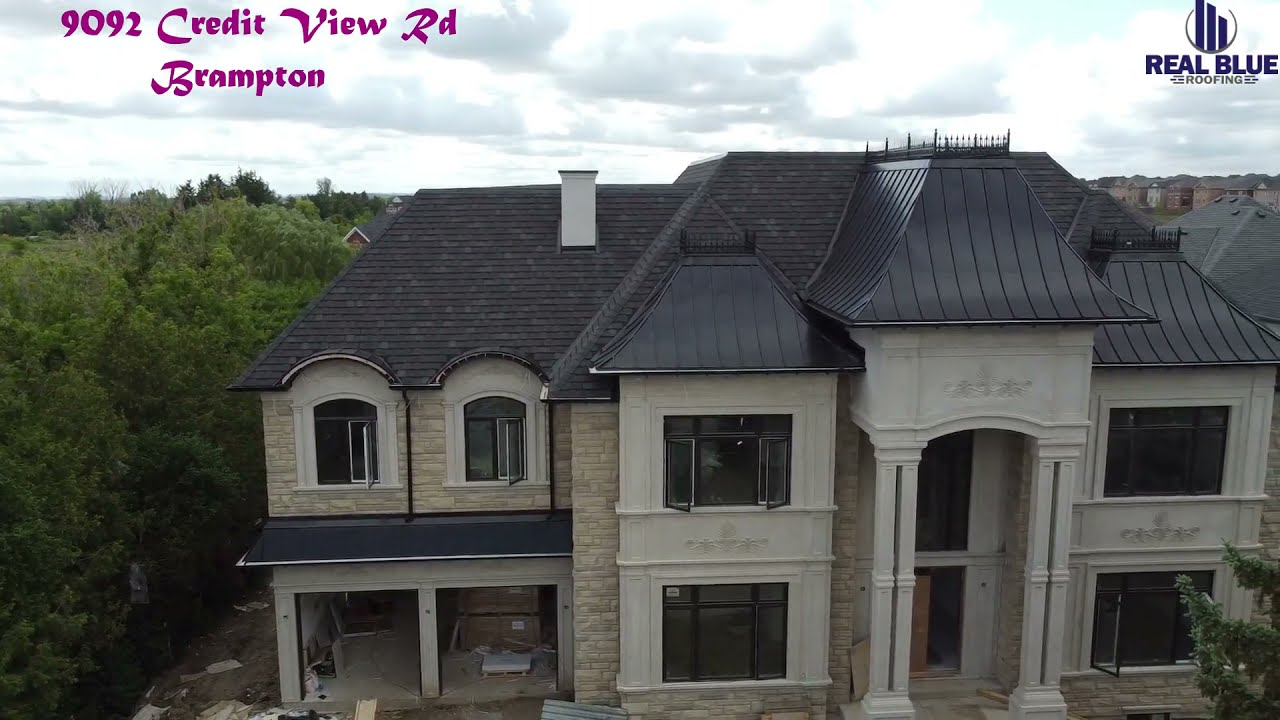 Beautiful looking roof in Brampton with GAF Camelot II Shingles!