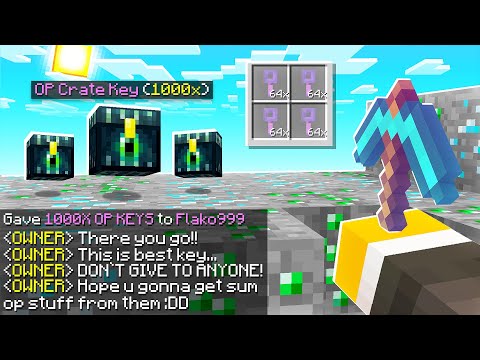 Server OWNER gave me *BEST CRATE KEYS* on NEW Minecraft 1.18+ Prison Server! | Minecraft OP Prison