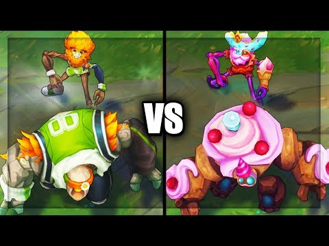 Dunkmaster Ivern vs Candy King Ivern Epic Skins Comparison (League of Legends)
