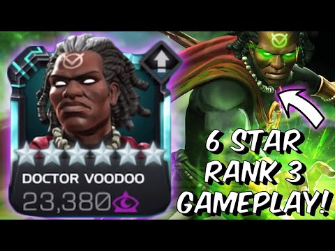 6 Star Rank 3 Doctor Voodoo Gameplay! - THE OG MYSTIC UTILITY GOD!!! - Marvel Contest of Champions