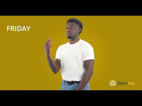 Days of the Week in ASL