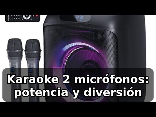 Vídeo relacionado con Máquina de Karaoke 2 microfonos inalambricos,Altavoz Karaoke Profesional Completo,Bluetooth portátil con Luces LED,Sistema PA,para Fiestas,Regalo,al Aire Libre,soporta Bluetooth/TF/USB/AUX/TWS