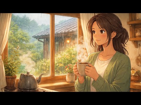 Morning Rain on the Tin Roof |Making Tea and Letting the Day Begin 🌧️ @SilverLeafStories #ghibliart 
