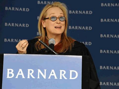 Meryl Streep, Barnard Commencement Speaker 2010, Columbia University