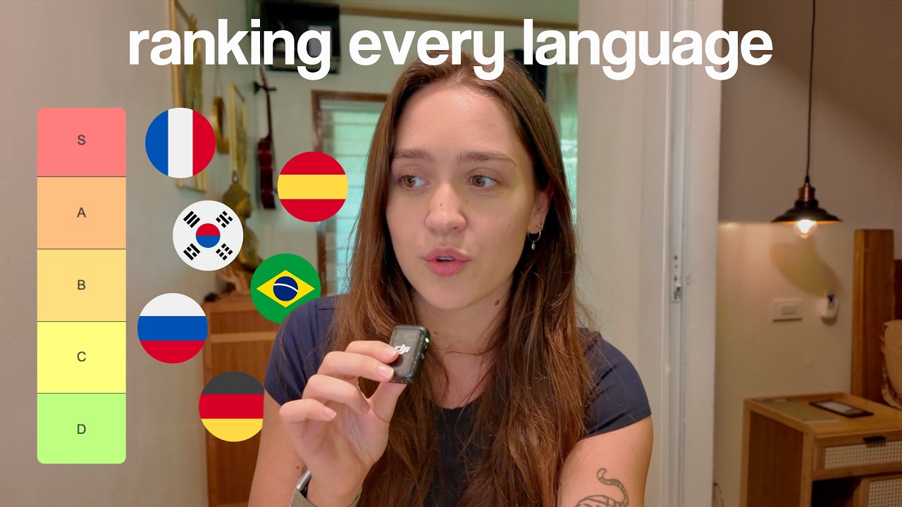 ranking every language I've ever studied