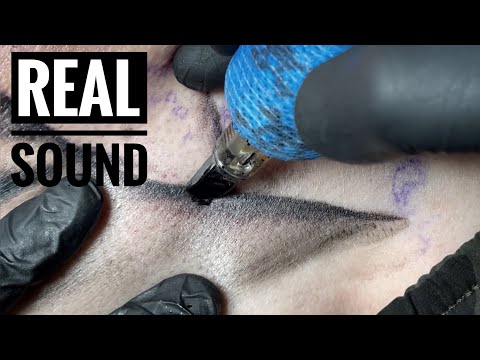 Slow motion & Real time shading tattoo | Real sound