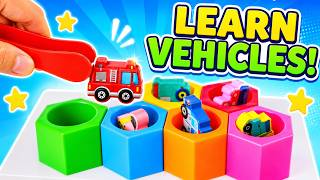 Learn Colors with Fish & Toy Cars for Kids | Rescue Vehicles for Toddlers