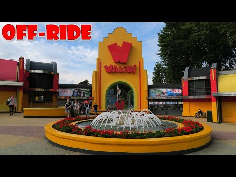Walibi Holland Off-Ride Footage (60FPS, 2022), Best Thrill Park in the Netherlands | Non-Copyright