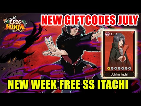 Epic Ninja God New Giftcodes July - New Week Free SS Uchiha Itachi Naruto RPG Android Game