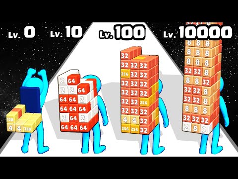 Merge and Collapse - Satisfying Mobile Game. Merge & Attack (2048 Cubes 3D)