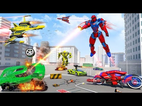 Optimus Prime Multiple Transformation Jet Robot Car Game 2020 - Android Gameplay 2022
