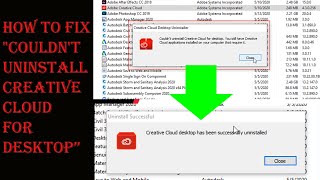 Solved: Couldn’t uninstall Creative Cloud for desktop