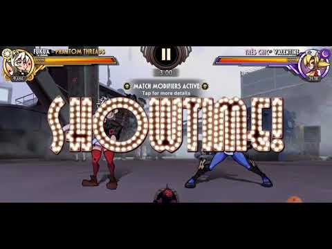 Skullgirls Mobile - Fukua Phantom Threads 1v3 showcase 5x fight score