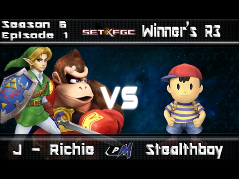 Big Money Brawlz - Project M - Season 6 Episode 1 - WR3 - J - Richie (Link, DK) vs Stealthboy (Ness)