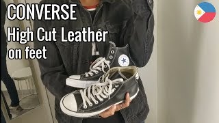 Converse High Cut Leather on feet