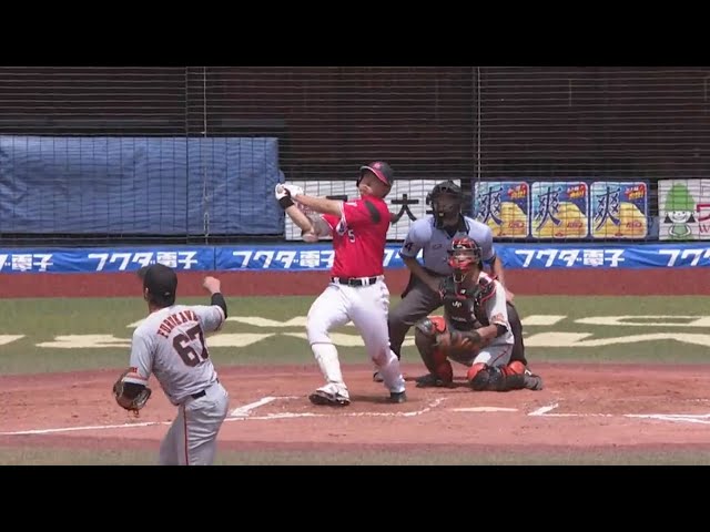 【ファーム】驚愕の一発!! マリーンズ・安田 ZOZOマリンの照明を直撃する超特大の先制弾!! 2019/7/30 M-G(ファーム)