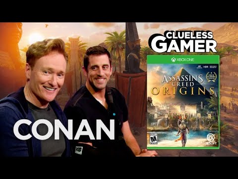 Conan hraje hru Assassin's Creed: Origins