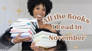 November Reading Wrap Up | Rating all the books I read this month