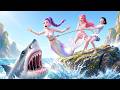 Kpop Music Demon Hunters Songs LEAN ON ME MV RESCUE THE MERMAID RUMI FROM THE SHARK CLIFF ‍ ️