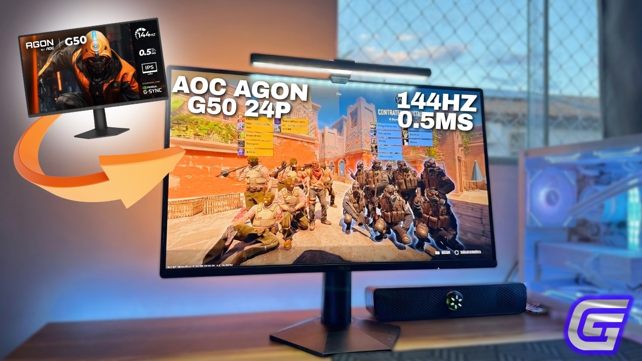 Miniatura da avaliação em vídeo de Monitor Gamer AOC Agon 24G50F 24 Polegadas 144Hz