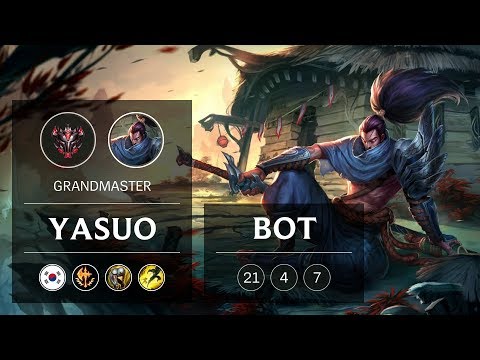 Yasuo Bot vs Ezreal - KR Grandmaster Patch 9.3