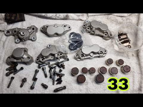 33💚 Reconstruir PINZAS de FRENO pintadas al horno⚒️Restauración Kawasaki ZXR 750🤩