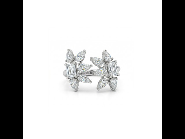 خاتم ذهب ابيض والماس