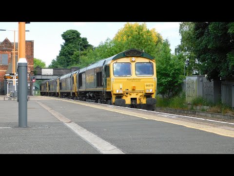 4X Class 66! 66519, 66621, 66543 & 66540 pass water orton. 31/5/20