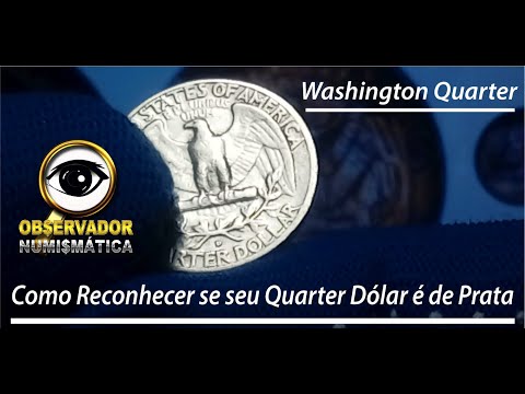 Como Reconhecer se seu Washington Quarter Dollar é de Prata
