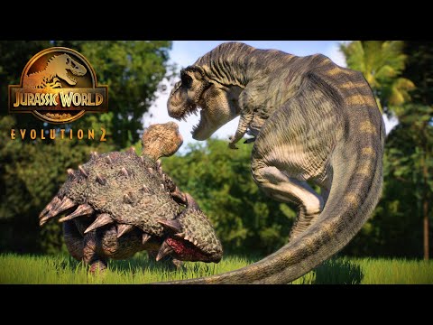 T-Rex vs Ankylosaurus 🦖 Jurassic World Evolution 2 - Tales From Isla Sorna [4K]