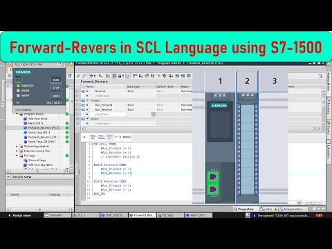 How to Program Motor Forward Revers in SCL Language using S7-1500 | TIA Portal V15 | Siemens PLC|