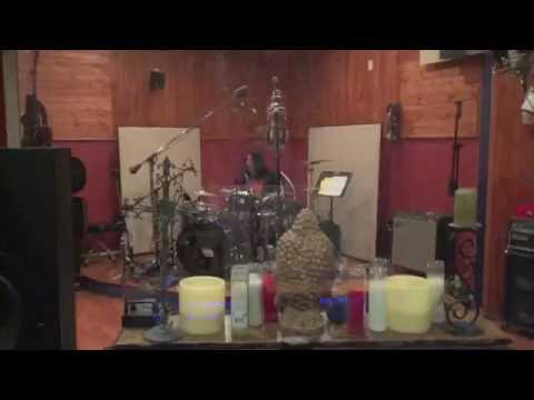 Brent Fitz of Slash tracking drums for guitarist Christian Robbins at The Tone Factory