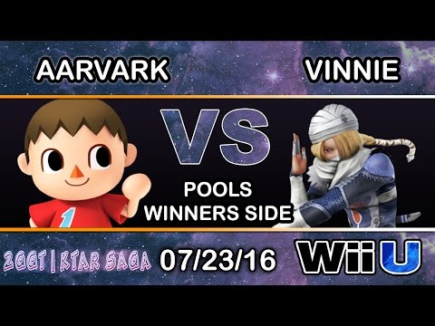 2GGT: KTAR Saga - Atrakt | Aarvark (Villager) Vs. Vinnie (Sheik) Pools - Smash Wii U